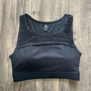 90 Degree Black Cutout Sports Bra Sz XS